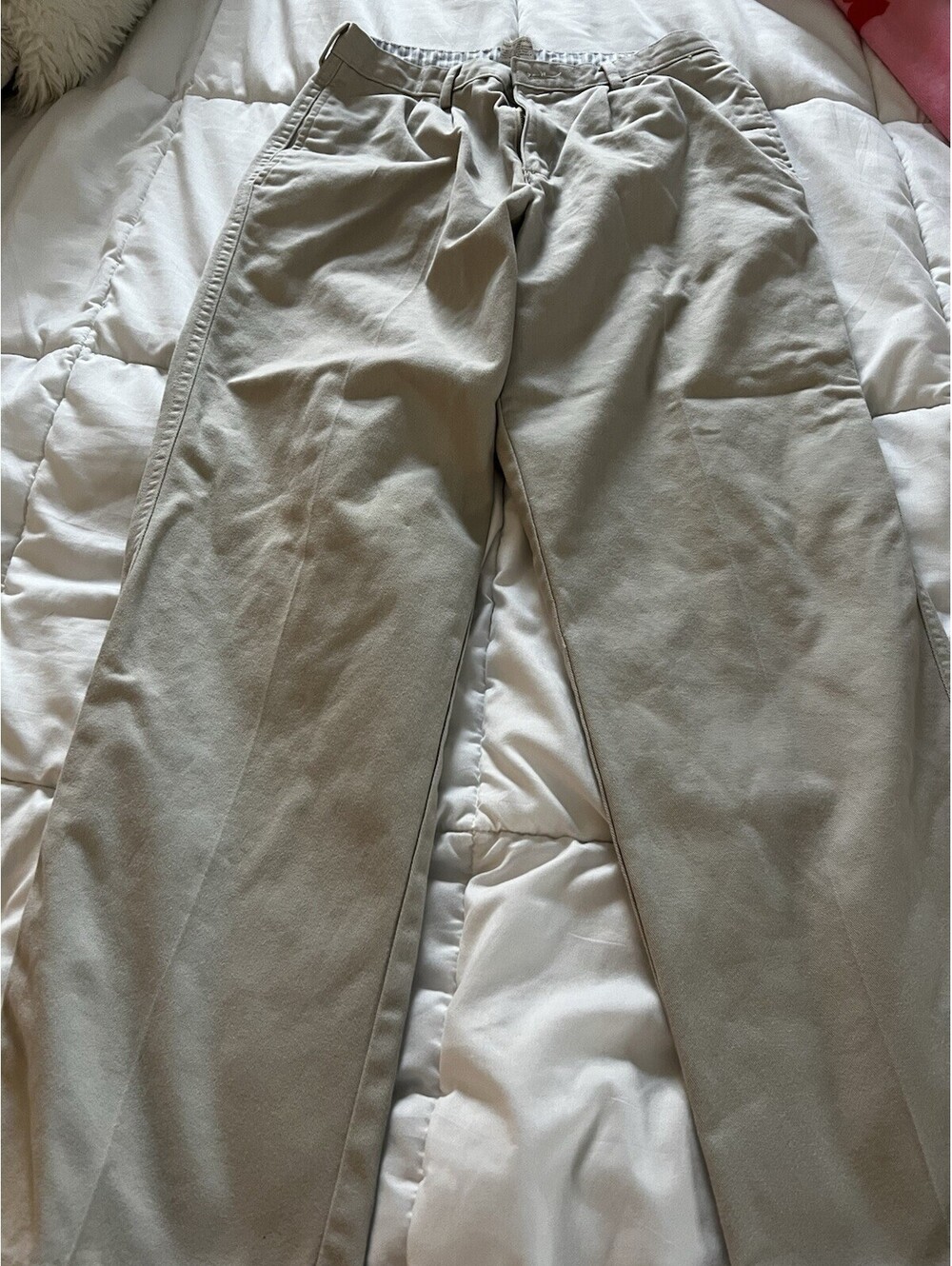 Arrow BOYS Size 14 regular Cotton khaki Chino tan beige Pants dress up formal